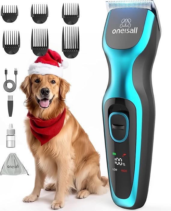 oneisall Cortapelos silencioso para perros, cortapelos para caniche profesional