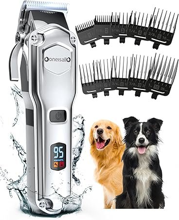 oneisall Premium Maquina Cortar Pelo Perros, Apta para largo y pelo grueso 